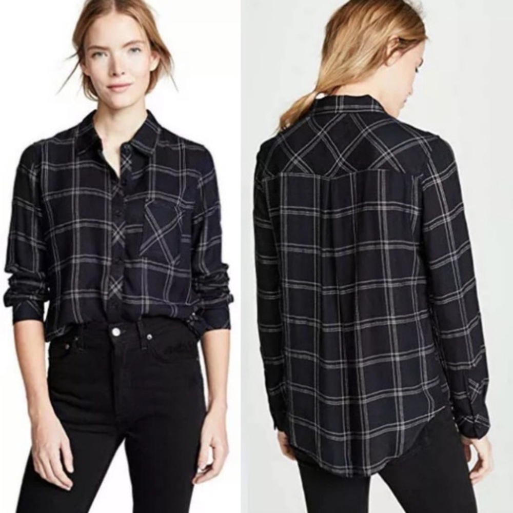 Rails Hunter Plaid Button Down Shirt Sz Medium